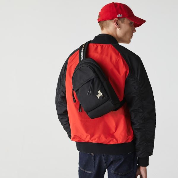 Lacoste Pocket Backpack Pánské - Batoh Černé / Zlaté | CZ-XqneU2